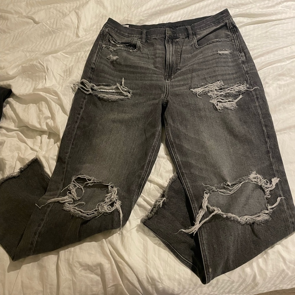 comfort stretch waistband black jeans